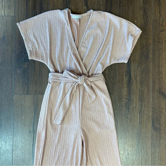 HYFVE pink crinkle jumpsuit SZ SM - Picture 5 of 6